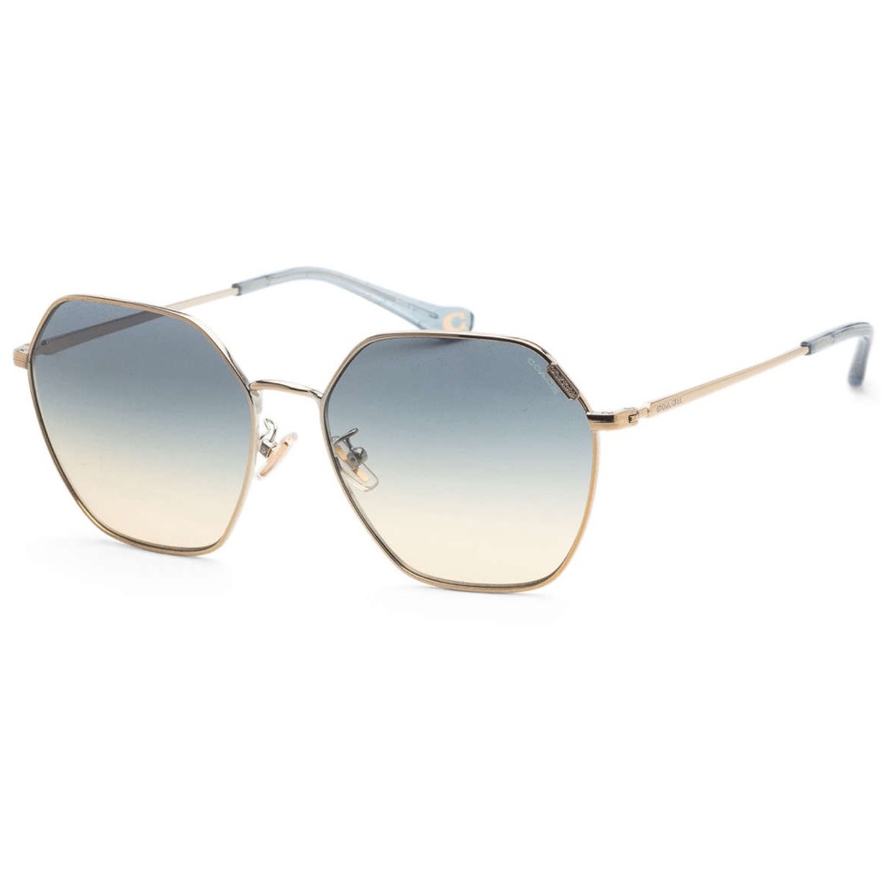 Coach Women's Gold Geometric Sunglasses